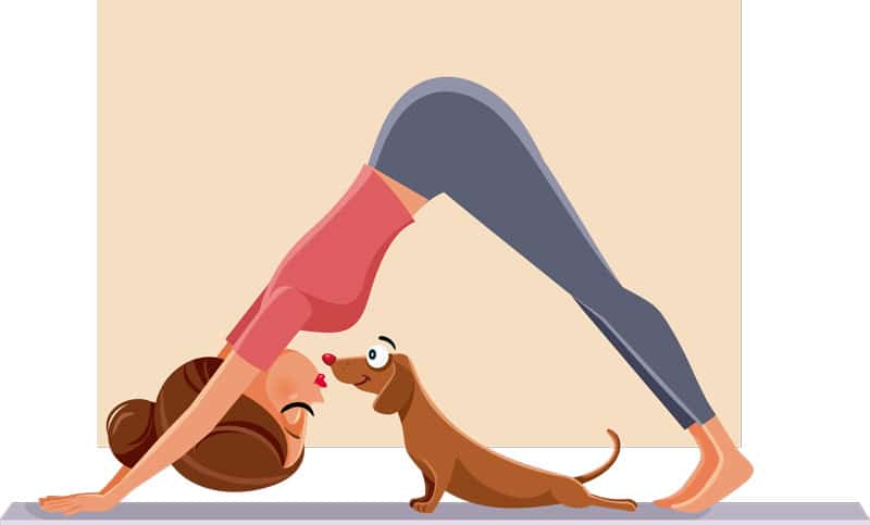 yogauebung-Herabschauenden-Hund